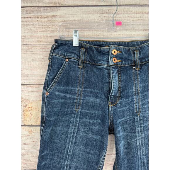 Pilcro Anthropologie Straight Leg Selvedge Mid Seam Jeans Women's 26 Blue - Picture 3 of 14